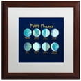 thumbnail image 1 of Trademark Fine Art "Moon Phases" Canvas Art by Lisa Powell Braun, White Matte, Wood Frame, 1 of 4