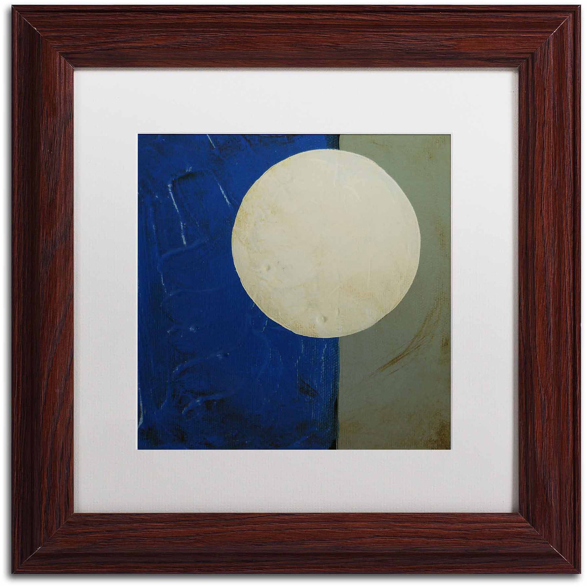 Trademark Fine Art "Moon Rotation" Canvas Art by Nicole Dietz, White Matte/Wood Frame