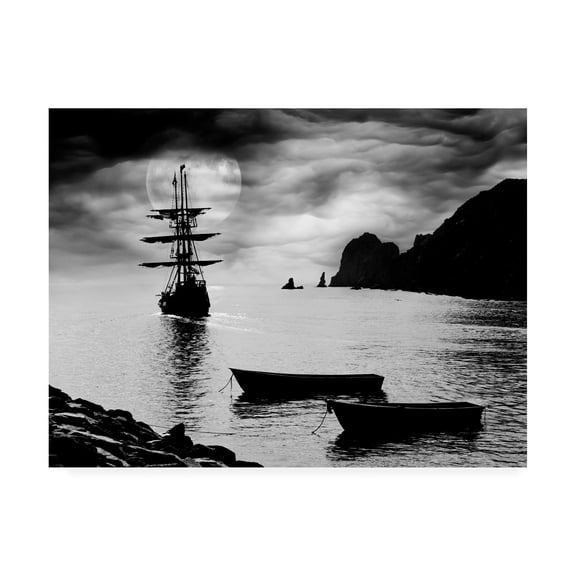 Trademark Fine Art 'Moon Ship Los Cabos Mexico' Canvas Art by Monte Nagler