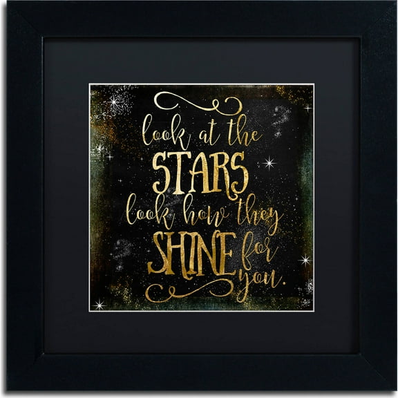 Trademark Fine Art "Moon and Back II" Canvas Art by Color Bakery, Black Matte, Black Frame