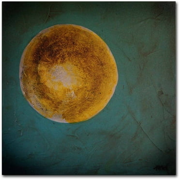 Trademark Fine Art "Moon on Blue" Canvas Art by Nicole Dietz