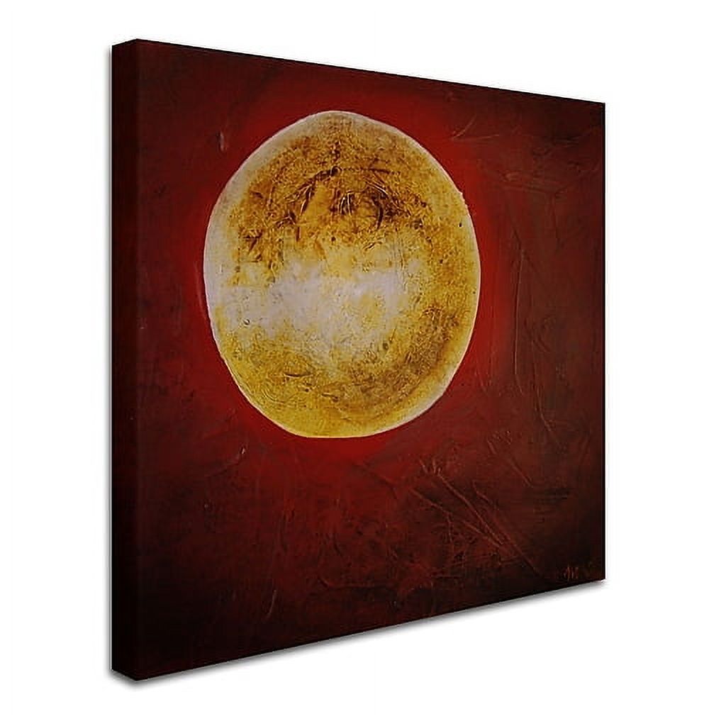 Trademark Fine Art "Moon on Red" Canvas Art by Nicole Dietz