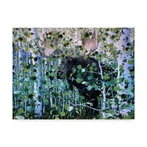 Trademark Fine Art 'Moose Hiding' Canvas Art by Jeff Tift