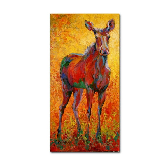 Trademark Fine Art 'Moose (Legs That Go Forever)' Canvas Art by Marion Rose