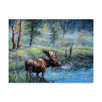 Trademark Fine Art 'Moose Painting' Canvas Art by Jeff Tift