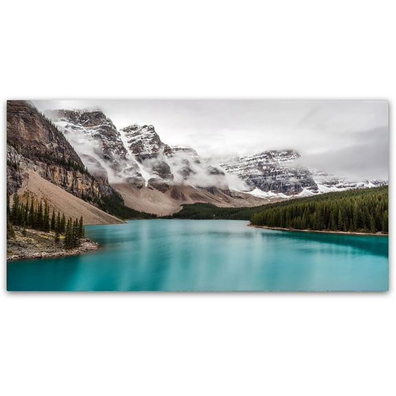 Trademark Fine Art 'Moraine Lake in the Clouds' Canvas Art by Pierre Leclerc