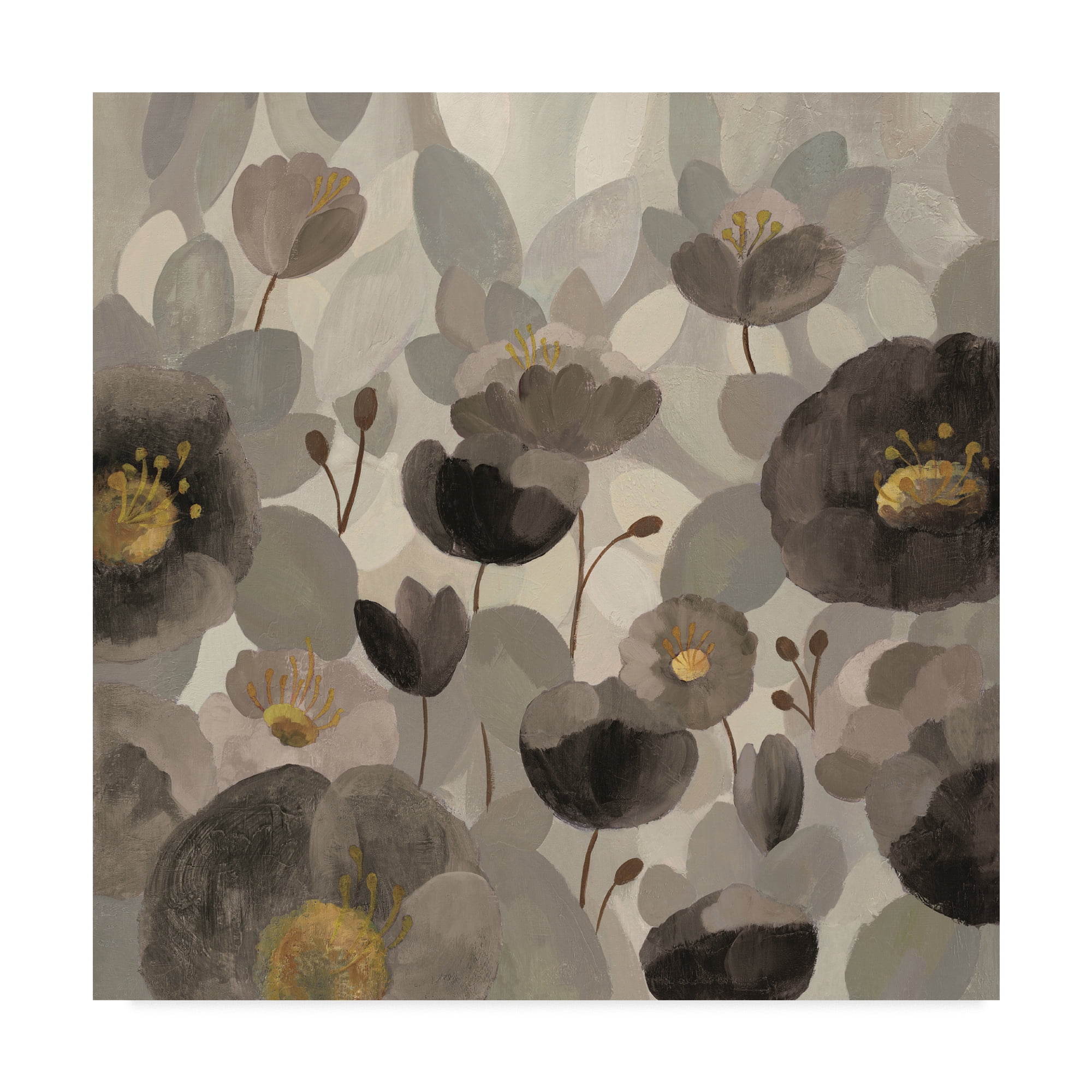 Trademark Fine Art 'Morning Bloom Greige' Canvas Art by Silvia Vassileva