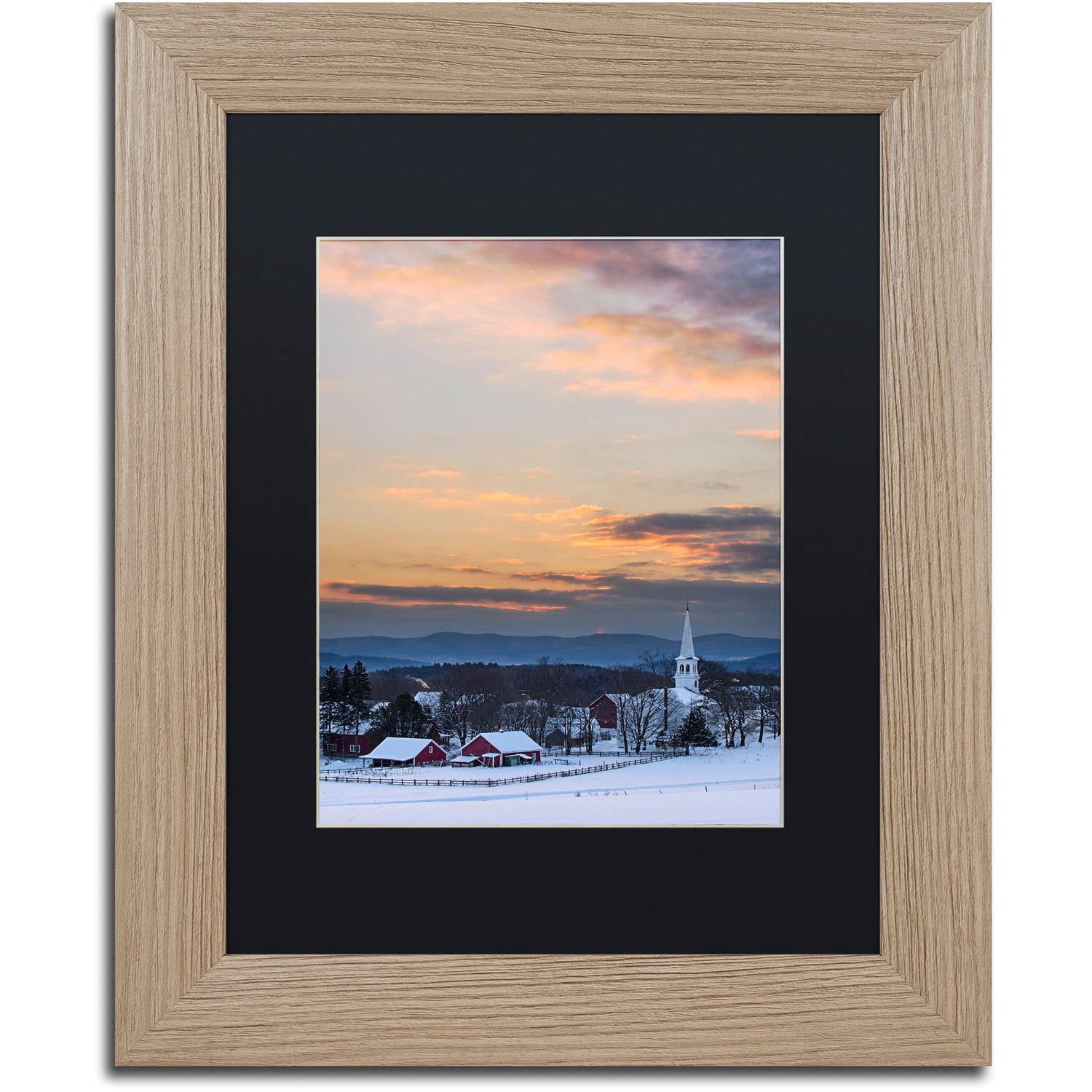 Trademark Fine Art "Morning Glow" Canvas Art by Michael Blanchette Photography Black Matte, Birch Frame