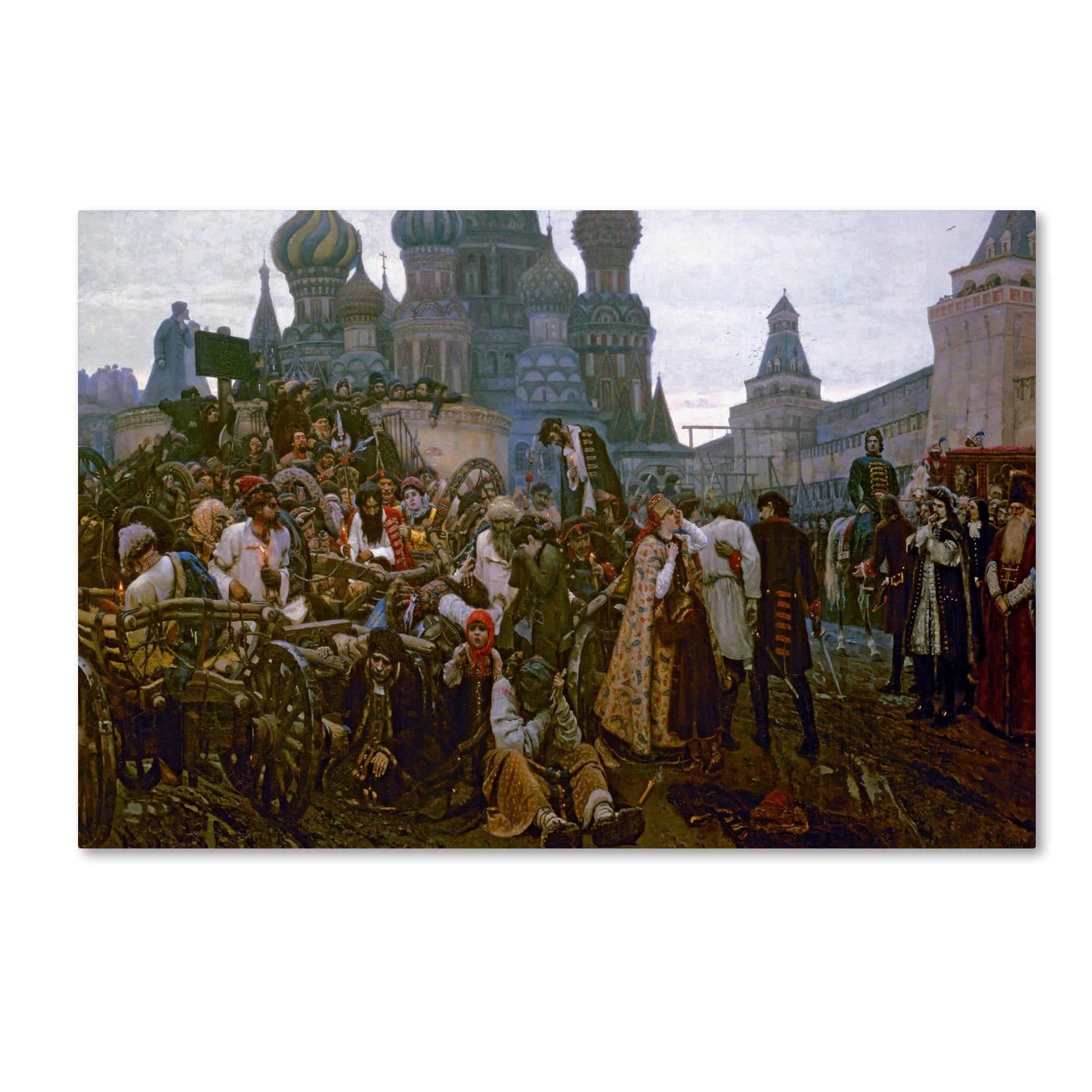 Trademark Fine Art 'Morning Of The Execution Of The Streltsy' Canvas Art by Vasily Surikov