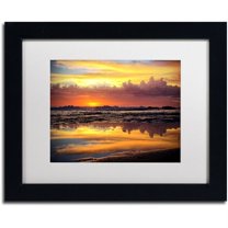Trademark Fine Art "Morning Reflections" Canvas Art by Beata Czyzowska Young, White Matte, Black Frame