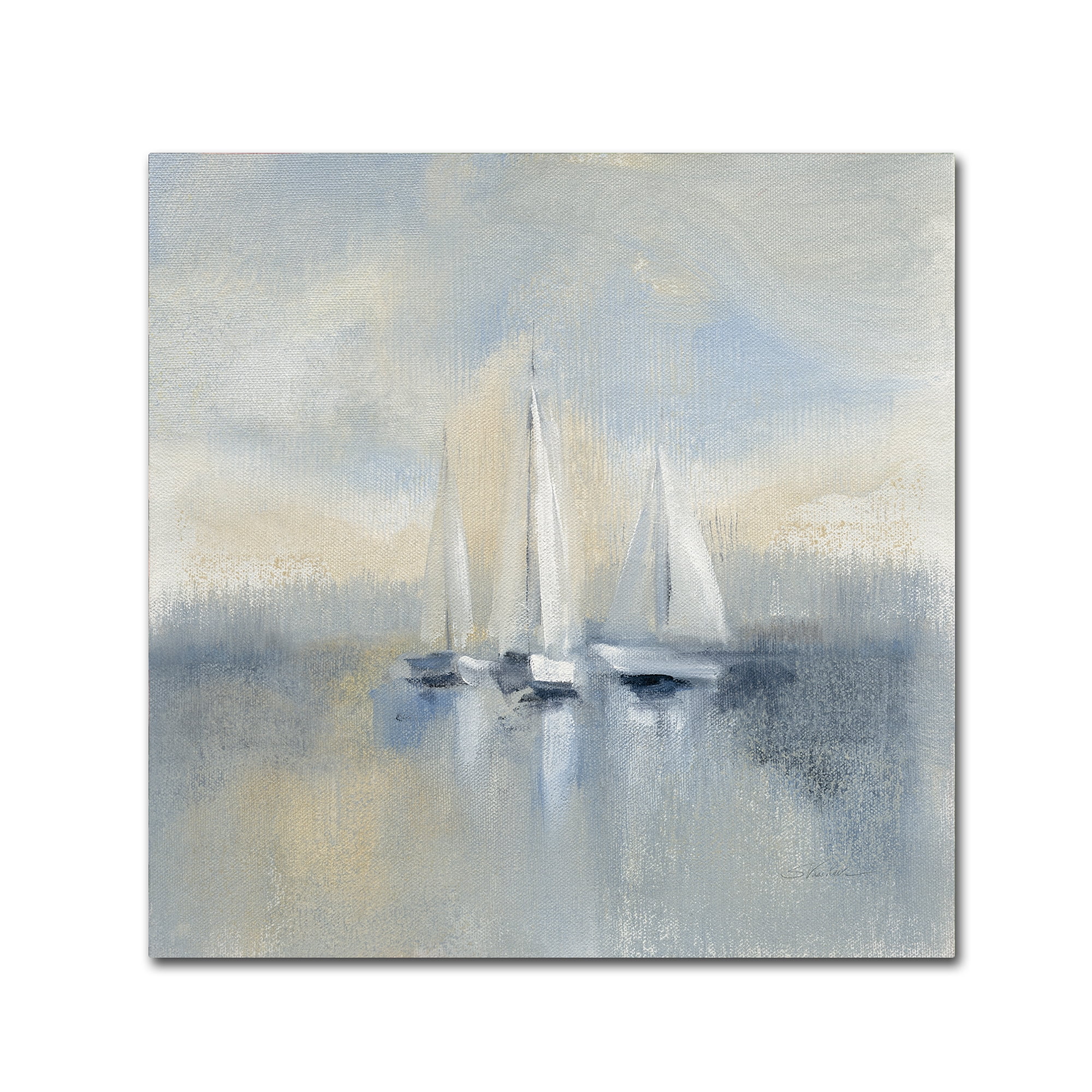 Soft Pastel Nautical Landscape Canvas Print, 25" x 20"