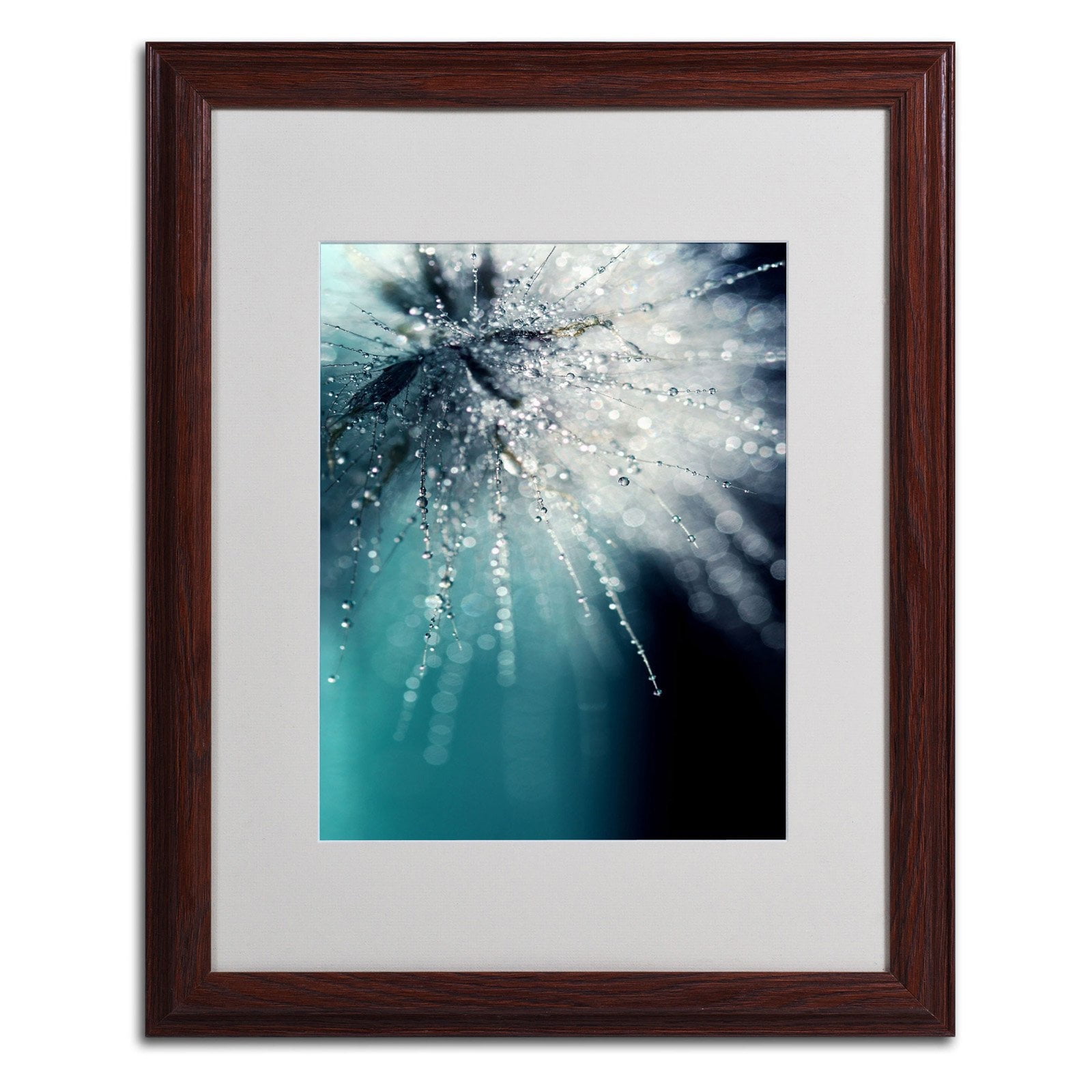 Morning Sonata Framed Abstract Canvas Art in Teal and White