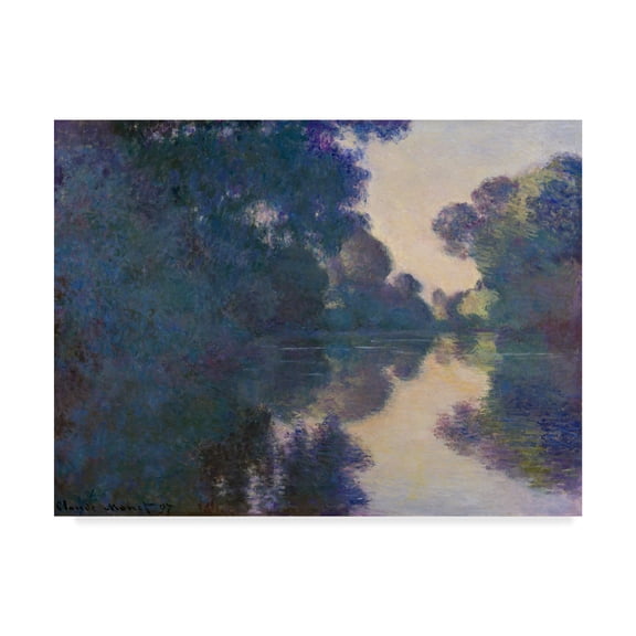 Trademark Fine Art 'Morning on the Seine near Giverny' Canvas Art by Claude O. Monet