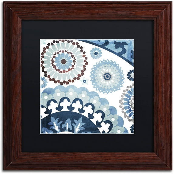 Trademark Fine Art "Moroccan Blues I" Canvas Art by Color Bakery Black Matte, Wood Frame