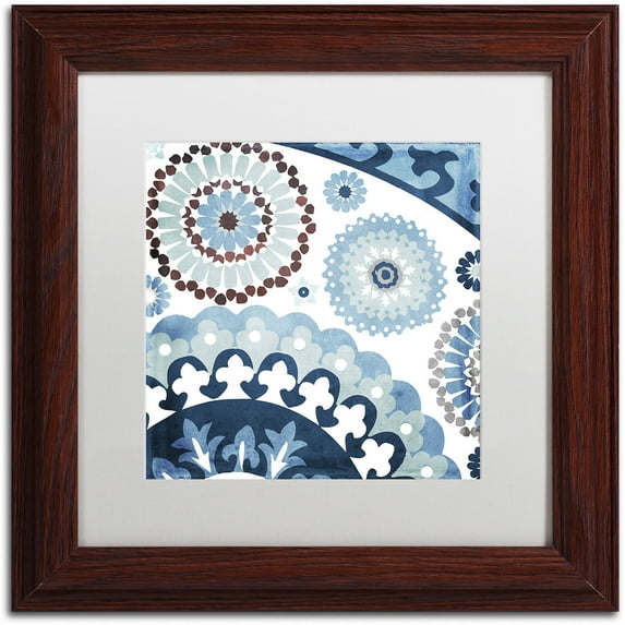Trademark Fine Art "Moroccan Blues I" Canvas Art by Color Bakery White Matte, Wood Frame