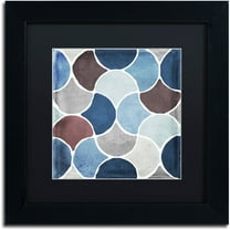 Trademark Fine Art "Moroccan Blues II" Canvas Art by Color Bakery Black Matte, Black Frame