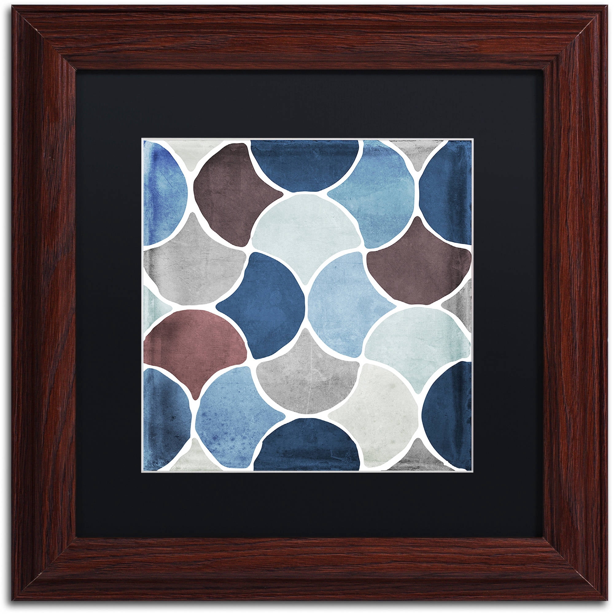Trademark Fine Art "Moroccan Blues II" Canvas Art by Color Bakery Black Matte, Wood Frame
