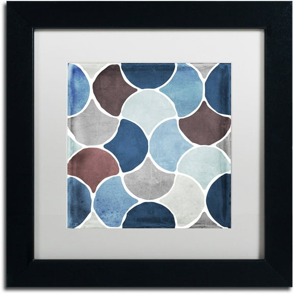 Trademark Fine Art "Moroccan Blues II" Canvas Art by Color Bakery White Matte, Black Frame