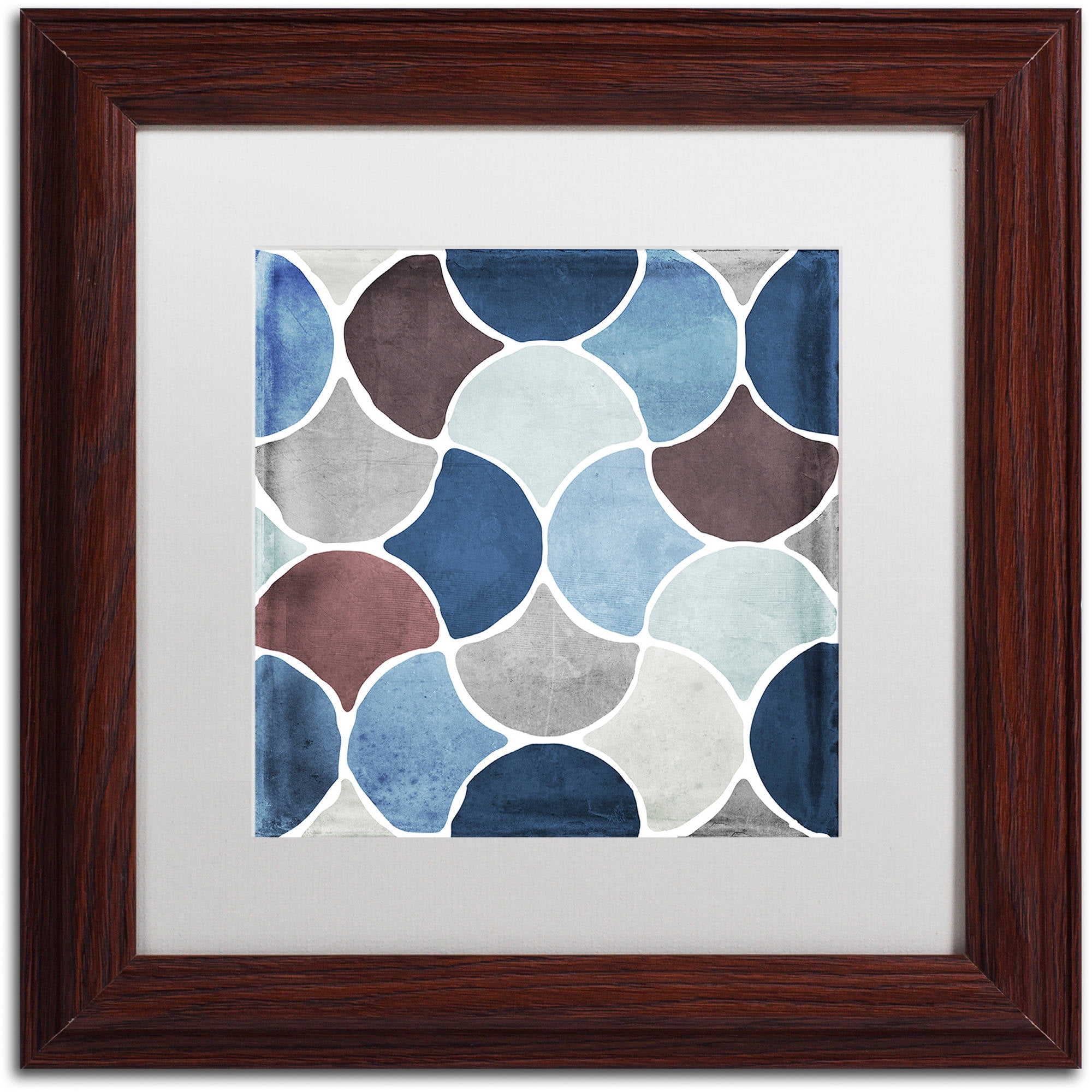 Trademark Fine Art "Moroccan Blues II" Canvas Art by Color Bakery White Matte, Wood Frame