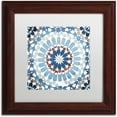 thumbnail image 1 of Trademark Fine Art "Moroccan Blues IV" Canvas Art by Color Bakery White Matte, Wood Frame, 1 of 4