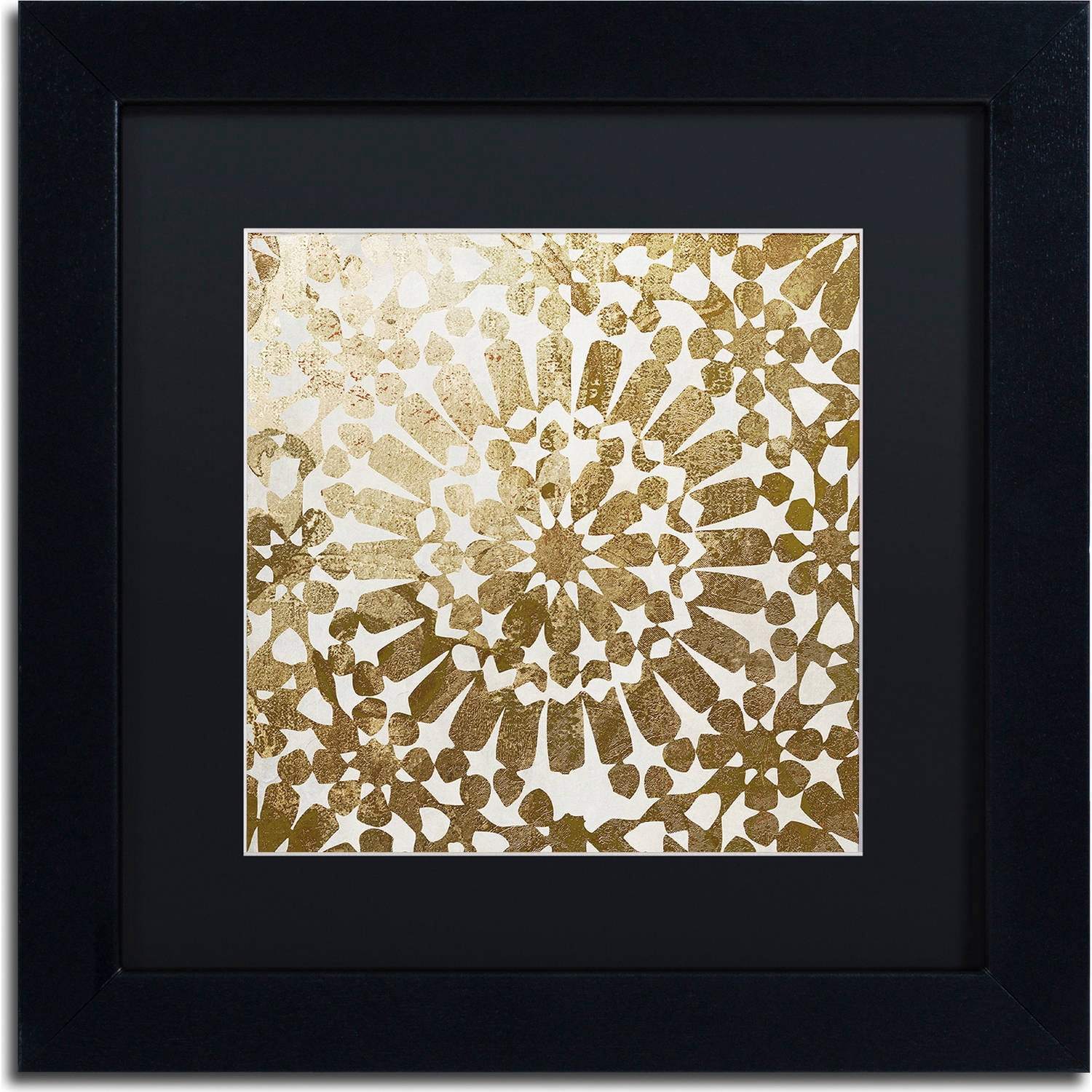 Trademark Fine Art "Moroccan Gold I" Canvas Art by Color Bakery, Black Matte, Black Frame