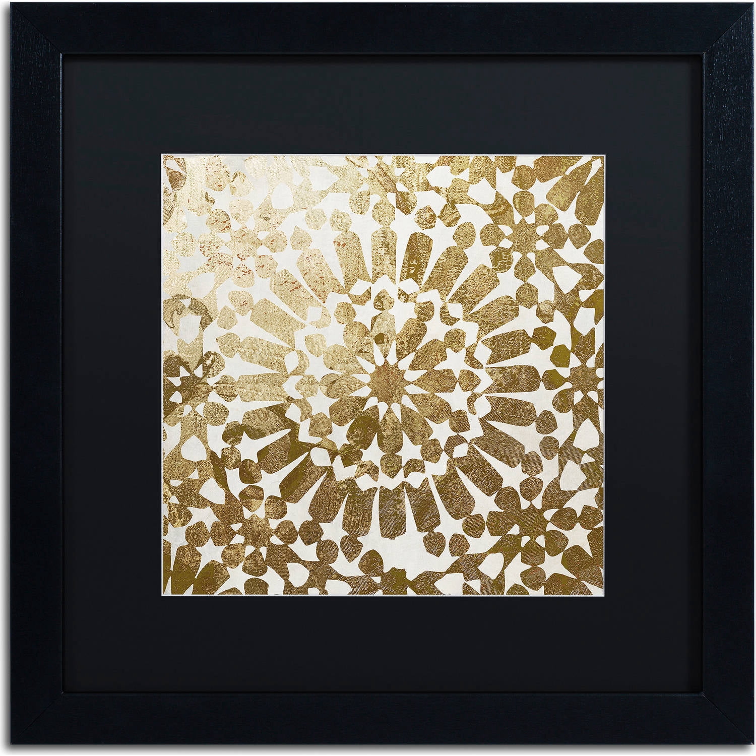 Trademark Fine Art "Moroccan Gold I" Canvas Art by Color Bakery, Black Matte, Black Frame