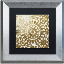Trademark Fine Art "Moroccan Gold I" Canvas Art by Color Bakery, Black Matte, Silver Frame