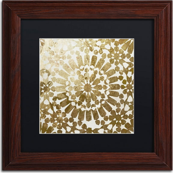 Trademark Fine Art "Moroccan Gold I" Canvas Art by Color Bakery, Black Matte, Wood Frame