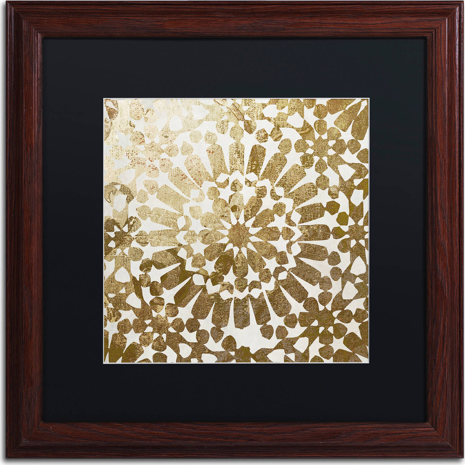 Trademark Fine Art "Moroccan Gold I" Canvas Art by Color Bakery, Black Matte, Wood Frame