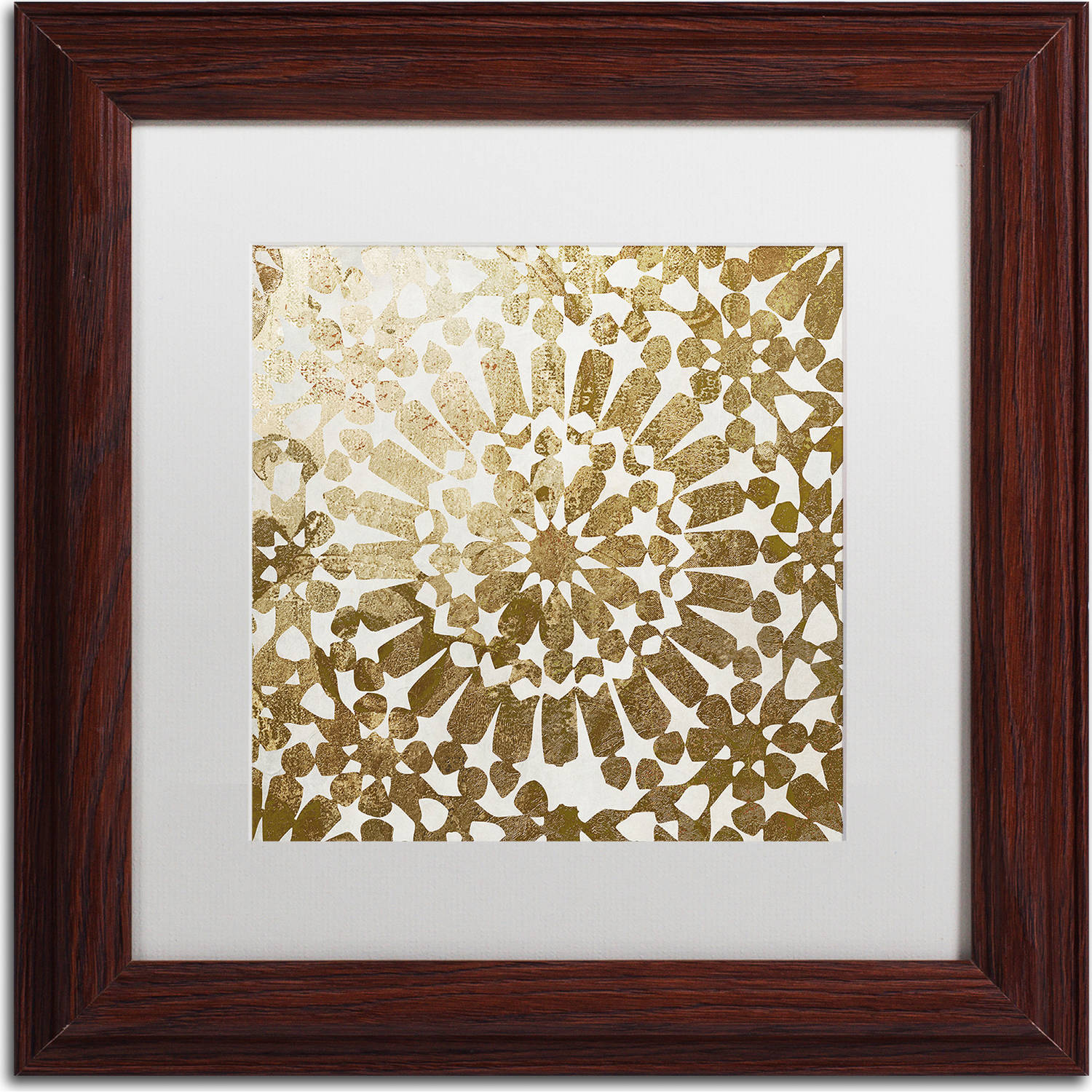 Trademark Fine Art "Moroccan Gold I" Canvas Art by Color Bakery, White Matte, Wood Frame