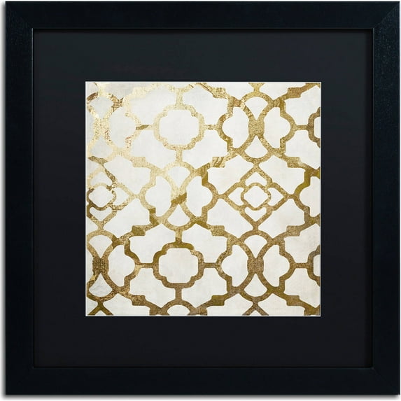 Trademark Fine Art "Moroccan Gold II" Canvas Art by Color Bakery, Black Matte, Black Frame