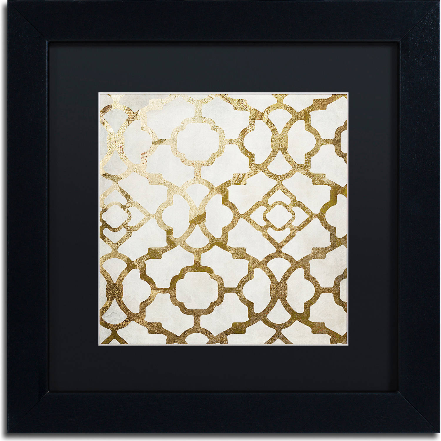 Trademark Fine Art "Moroccan Gold II" Canvas Art by Color Bakery, Black Matte, Black Frame