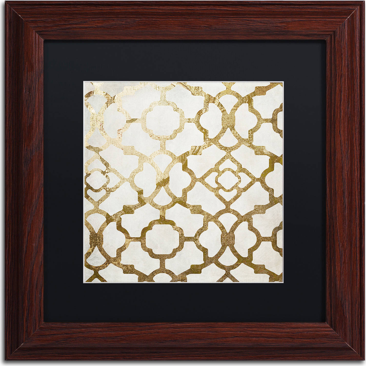 Trademark Fine Art "Moroccan Gold II" Canvas Art by Color Bakery, Black Matte, Wood Frame