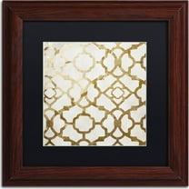Trademark Fine Art "Moroccan Gold II" Canvas Art by Color Bakery, Black Matte, Wood Frame