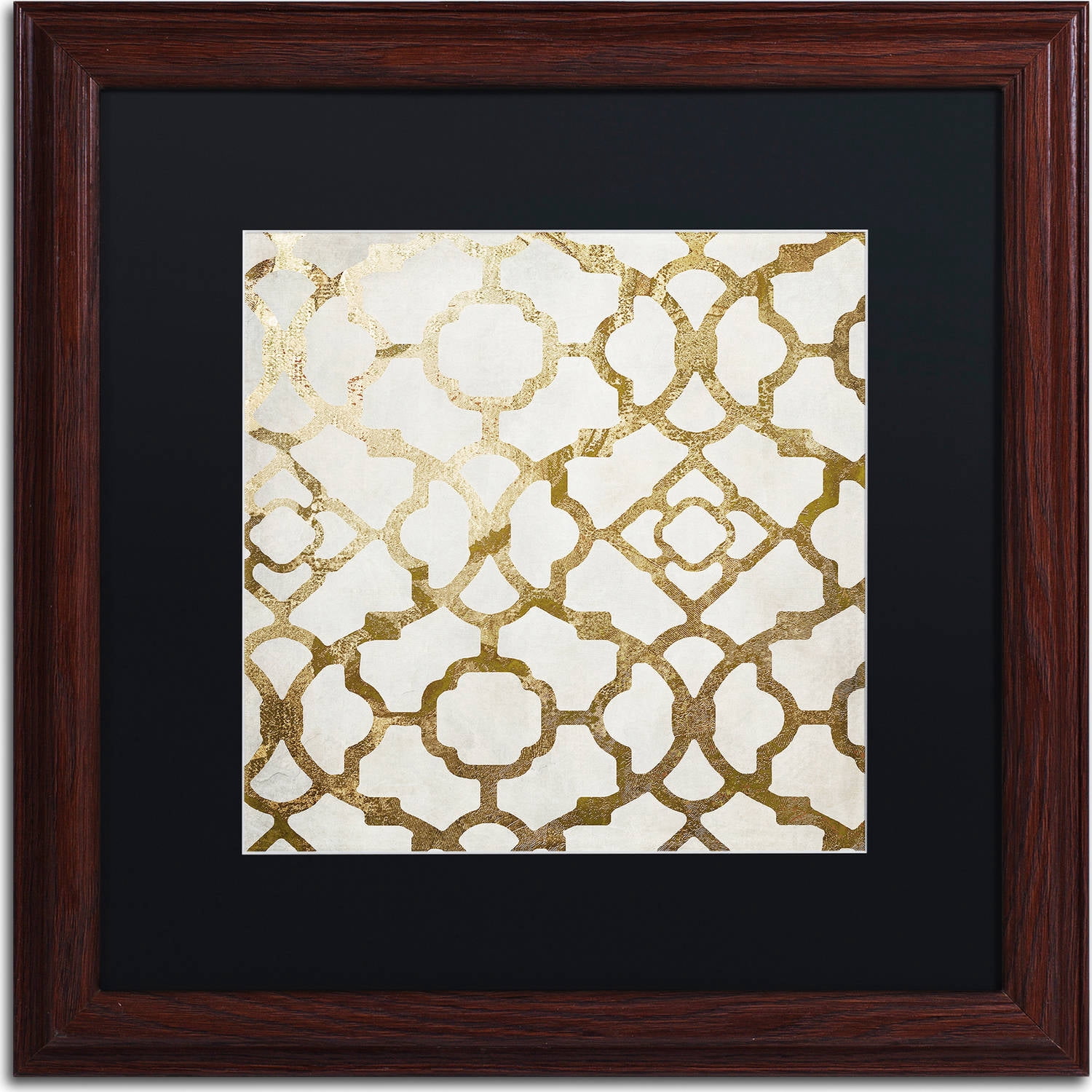 Trademark Fine Art "Moroccan Gold II" Canvas Art by Color Bakery, Black Matte, Wood Frame