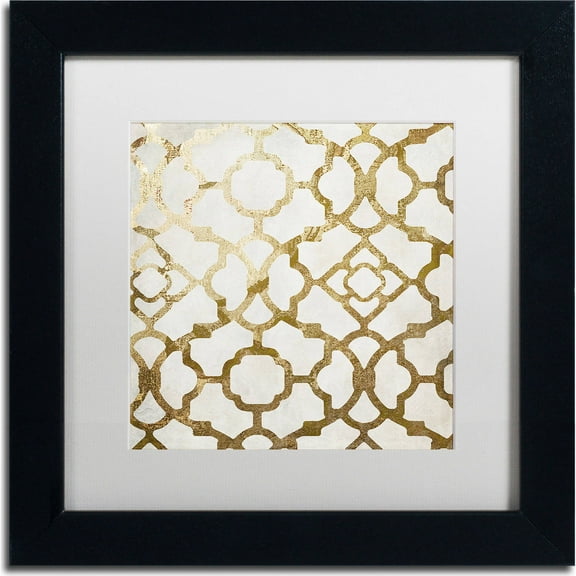 Trademark Fine Art "Moroccan Gold II" Canvas Art by Color Bakery, White Matte, Black Frame