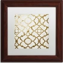 Trademark Fine Art "Moroccan Gold II" Canvas Art by Color Bakery, White Matte, Wood Frame