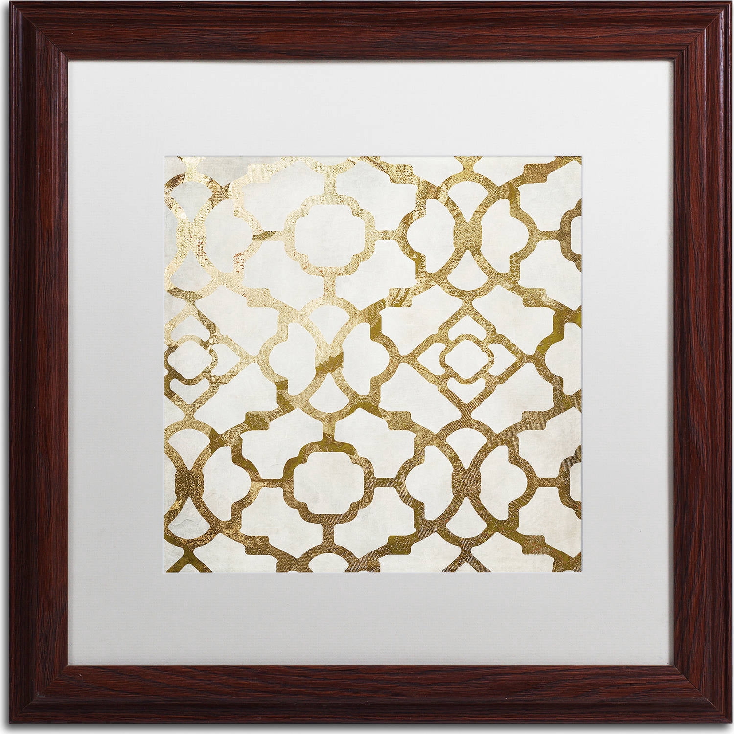 Trademark Fine Art "Moroccan Gold II" Canvas Art by Color Bakery, White Matte, Wood Frame