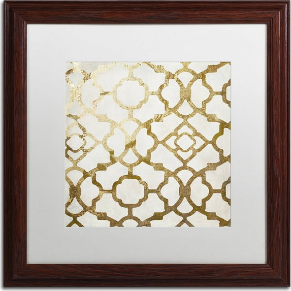 Trademark Fine Art "Moroccan Gold II" Canvas Art by Color Bakery, White Matte, Wood Frame