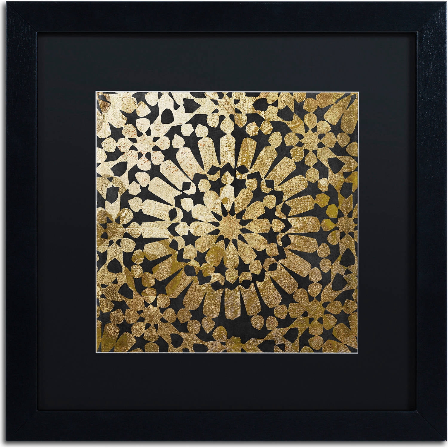 Trademark Fine Art "Moroccan Gold III" Canvas Art by Color Bakery, Black Matte, Black Frame