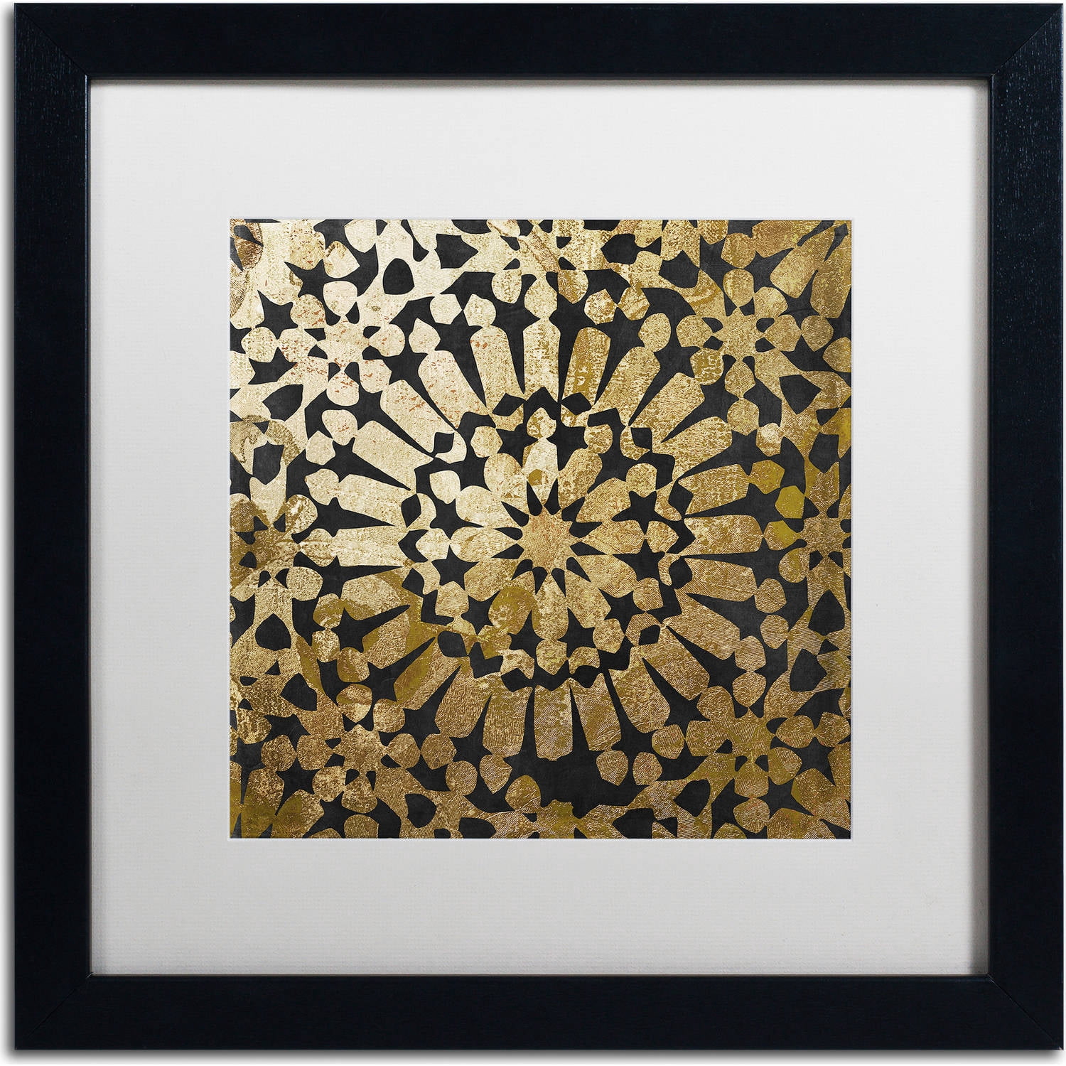 Trademark Fine Art "Moroccan Gold III" Canvas Art by Color Bakery, White Matte, Black Frame