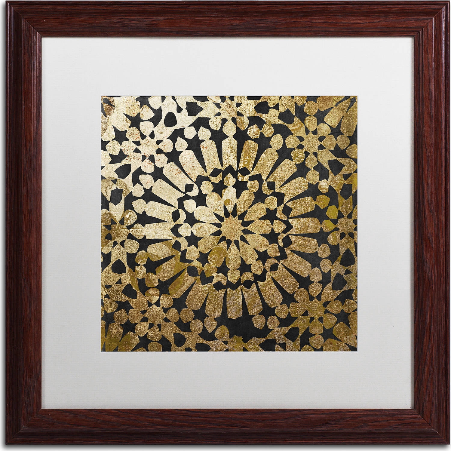 Trademark Fine Art "Moroccan Gold III" Canvas Art by Color Bakery, White Matte, Wood Frame