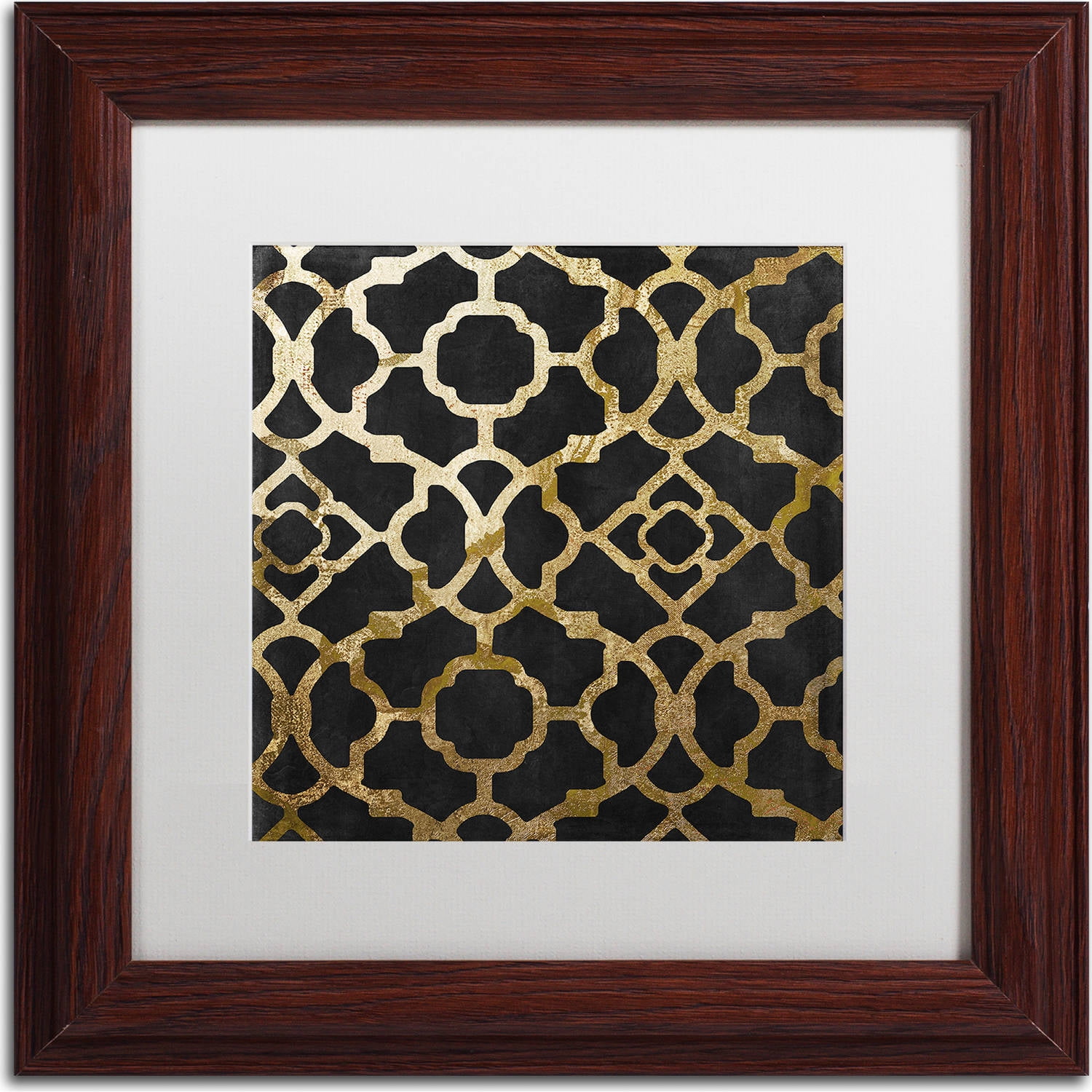 Trademark Fine Art "Moroccan Gold IV" Canvas Art by Color Bakery, White Matte, Wood Frame