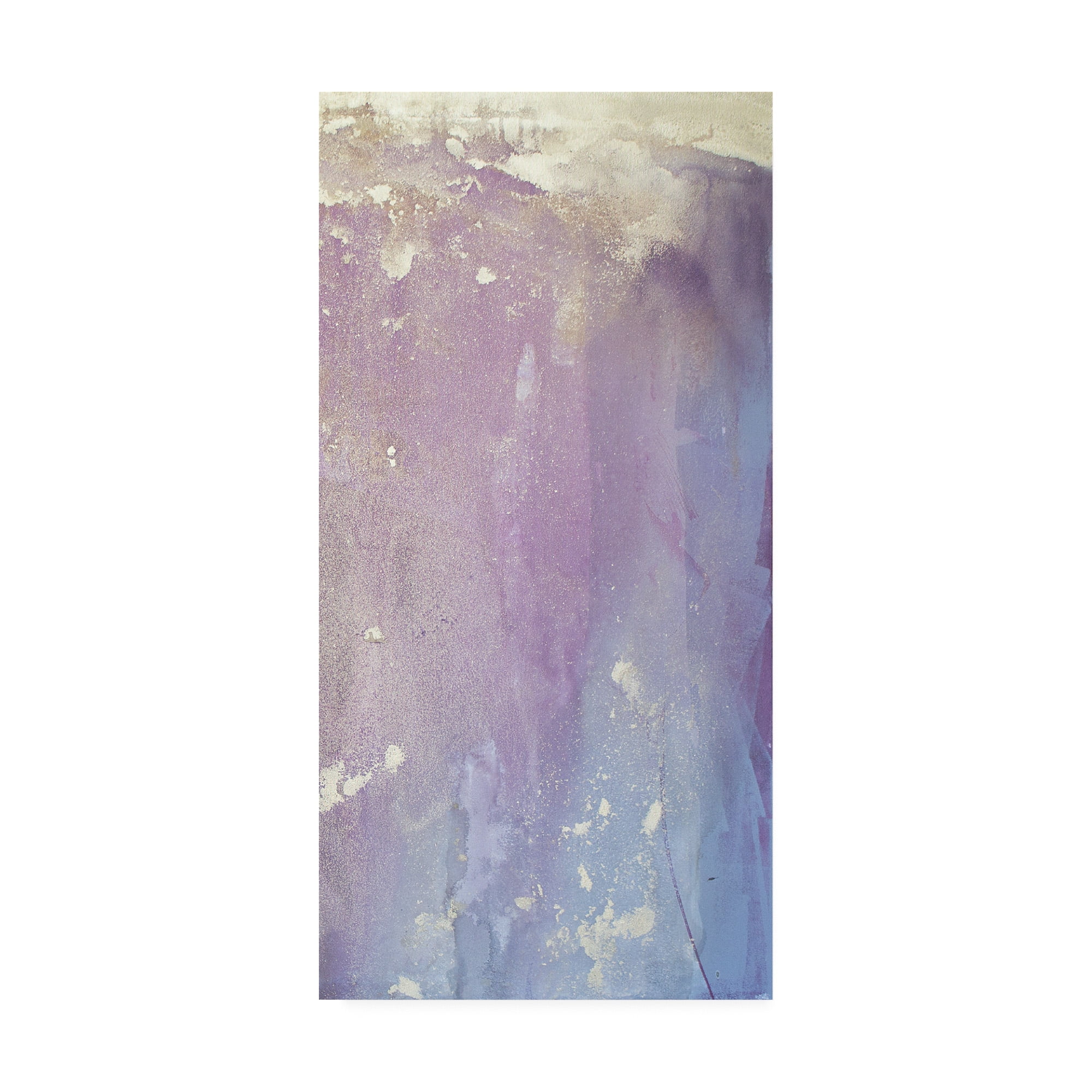 Purple and White Abstract Canvas Art, 19" x 10"