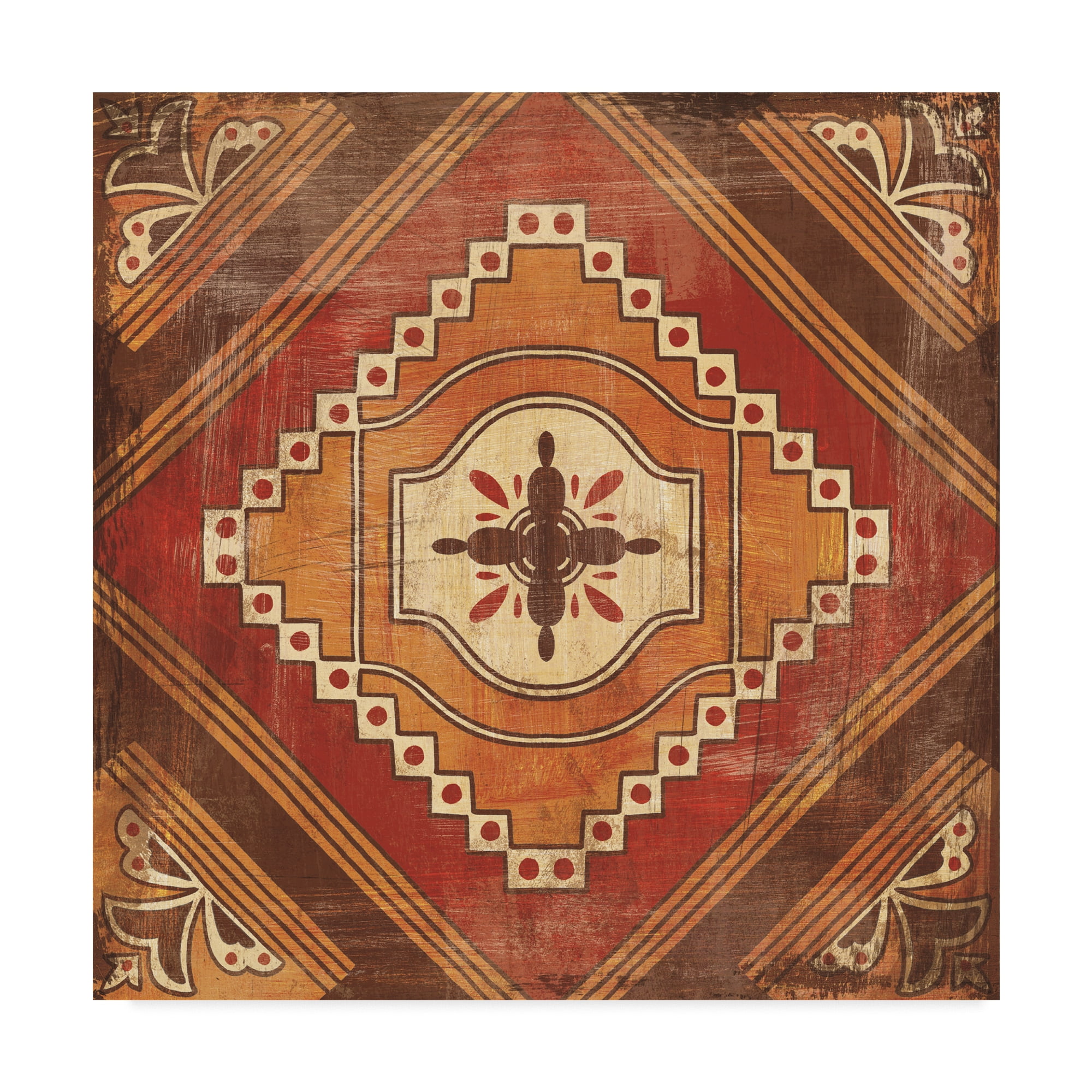 Trademark Fine Art 'Moroccan Tiles Spice V' Canvas Art by Cleonique Hilsaca