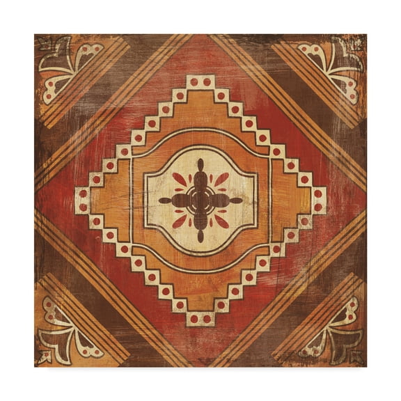 Trademark Fine Art 'Moroccan Tiles Spice V' Canvas Art by Cleonique Hilsaca
