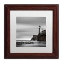 Trademark Fine Art "Morro Lighthouse" Canvas Art by Moises Levy White Matte, Wood Frame