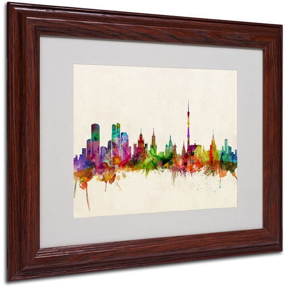 Trademark Fine Art 'Moscow, Russia' 16" x 20" Wood Frame Art