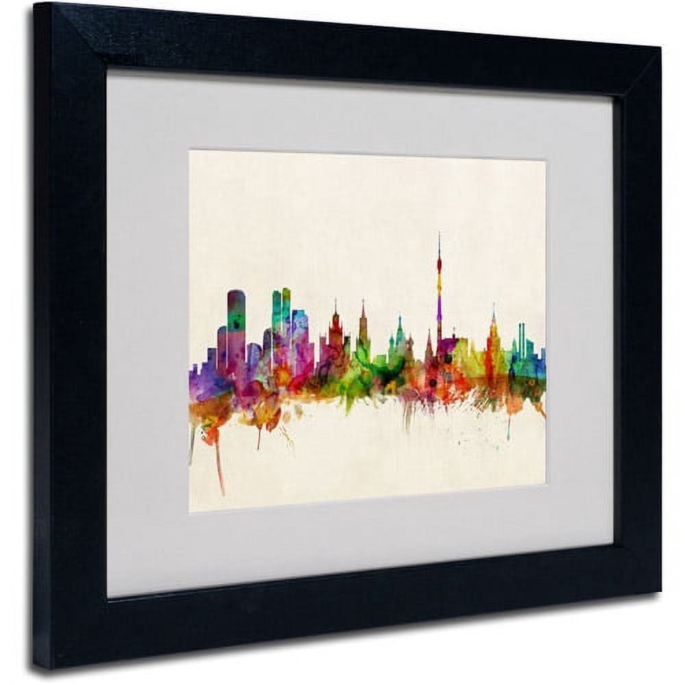 Trademark Fine Art "Moscow, Russia" Canvas Art by Michael Tompsett, Black Frame