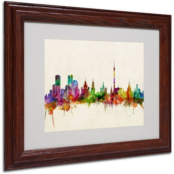 Trademark Fine Art "Moscow, Russia" Canvas Art by Michael Tompsett, Wood Frame
